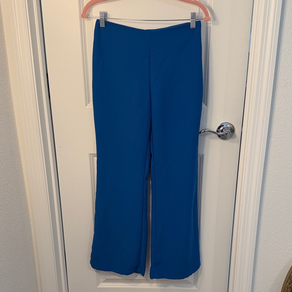 Forever 21 Vibrant Blue Business Flare Pants